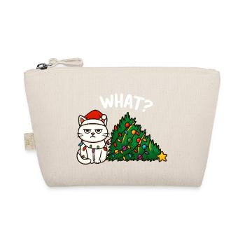 Annyoed Cat Christmas Lights - Organic Pouch - nature - Front