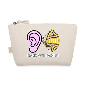 Hearing Impaired Symbol with Sound Waves - Organic Pouch - nature - Front