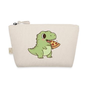 T-Rex eats pizza - Organic Pouch - nature - Front