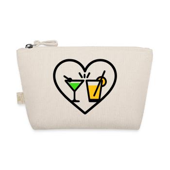 Cocktails Herz Sommer Party Strand Geschenk - Bio-Täschchen - Natur - Vorne