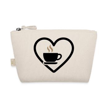 Coffee Heart Cup Hot Drink Morning - Organic Pouch - nature - Front