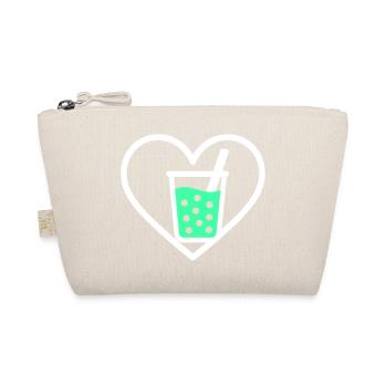 Bubble Tea Heart Boba Drink Cute Trend - Organic Pouch - nature - Front