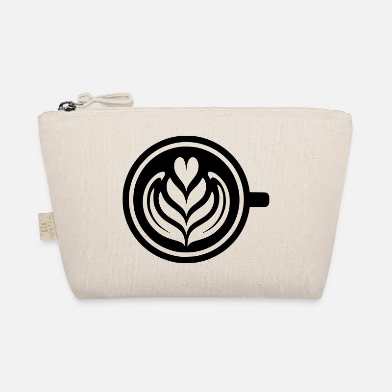 Coffee Love: Latte Art Heart Vector Organic Pouch