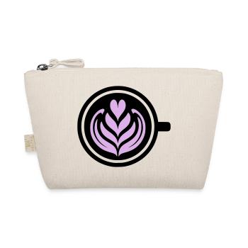 Coffee Love: Latte Art Heart Vector - Organic Pouch - nature - Front