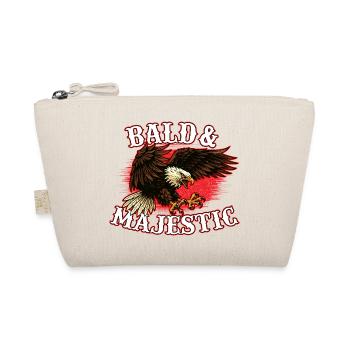 Bald & Majestic Funny Grandpa Humor Confidence  - Organic Pouch - nature - Front