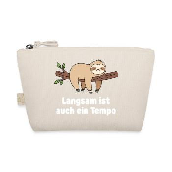 Slow Sloth Tempo Design - Organic Pouch - nature - Front