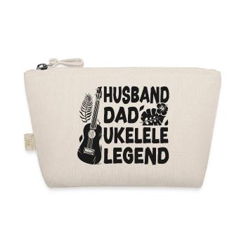 Hawaiian Ukulele Uke Dad Husband - Organic Pouch - nature - Front