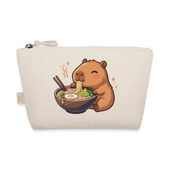 Capybara with noodles ramen kawaii capybara - Organic Pouch - nature - Front