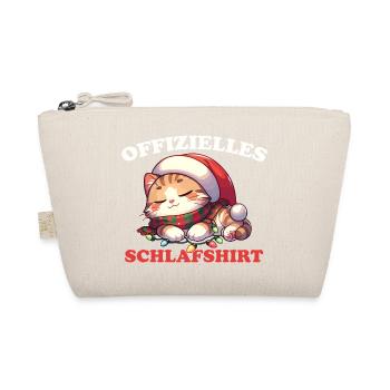 Chat de Noël Chemise de nuit officiel - Trousse biologique - nature - Devant