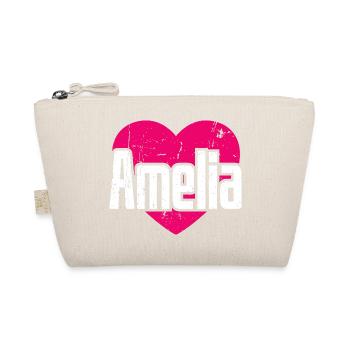I Love Amelia Pink Heart I Love Amelia - Organic Pouch - nature - Front