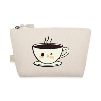Lächeln Kaffeetasse - Bio-Täschchen - Natur - Vorne