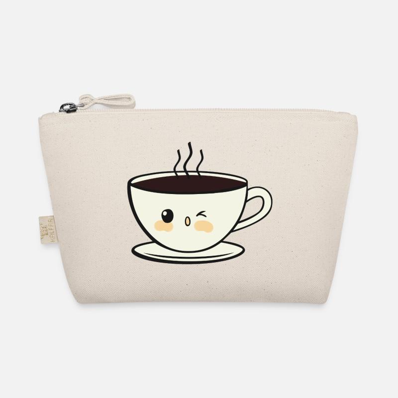 Lächeln Kaffeetasse Bio-Täschchen