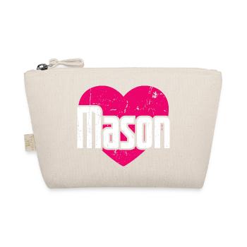 I Love Mason Pink Heart I Love Mason - Organic Pouch - nature - Front