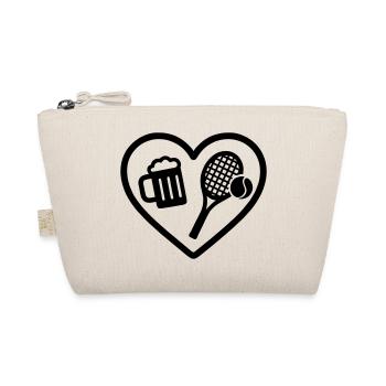 Heart Tennis Bier - Bio-Täschchen - Natur - Vorne