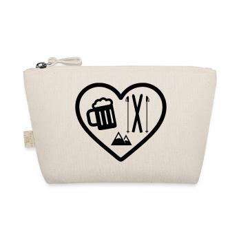 Heart Ski Beer - Organic Pouch - nature - Front