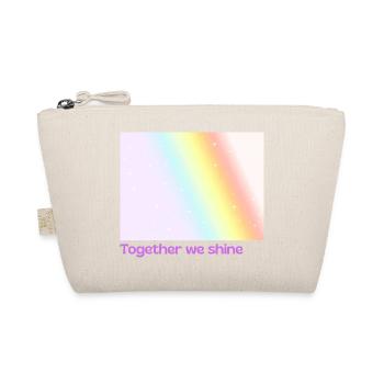 Pride / CSD / LGBTQ+ Design "together we shine" - Organic Pouch - nature - Front
