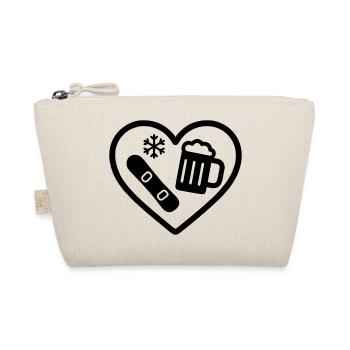 Heart Snowboard Bier - Bio-Täschchen - Natur - Vorne