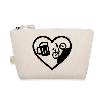 Heart Beer Mountainbike-Humor - Bio-Täschchen - Natur - Vorne