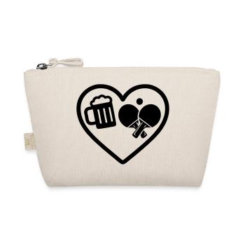 Heart Beer Tischtennis-Humor - Bio-Täschchen - Natur - Vorne