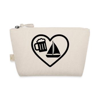 Heart Beer Sailing Humor - Organic Pouch - nature - Front
