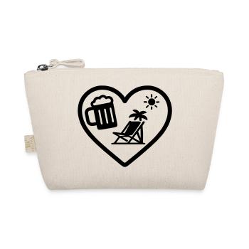 Heart Beer Holiday Sun Humor - Organic Pouch - nature - Front
