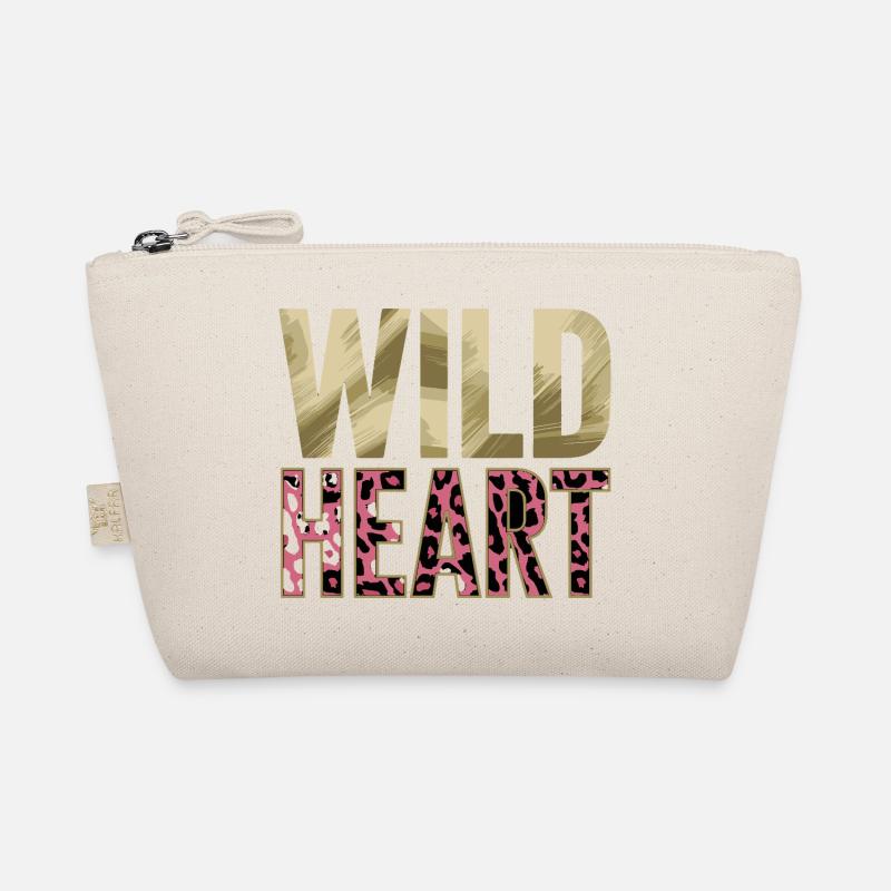 Wild Heart Leopard Pattern Boho Animal Print for Organic Pouch