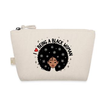 I Love Being A Black Woman Afro Design - Organic Pouch - nature - Front