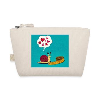 Sweet Snail with Tape Measure - Organic Pouch - nature - Front