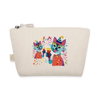 Cuddly Party Cats Neon Colors - Organic Pouch - nature - Front