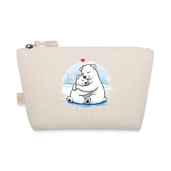 Cuddling polar bears in winter – a loving motif - Organic Pouch - nature - Front