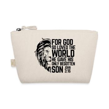 For God So Loved The World – John 3:16 - Organic Pouch - nature - Front