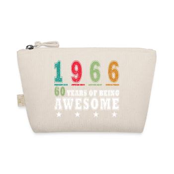 Limited edition 1966 - 60th Birthday Gift - Organic Pouch - nature - Front