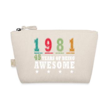 Anniversaire né en 1981 - 45 ans - Trousse biologique - nature - Devant