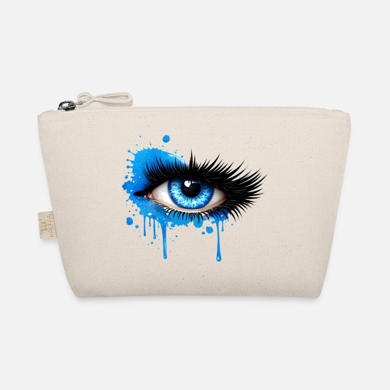 Blue eye in graffiti style Organic Pouch