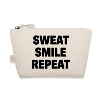 Sweat Smile Repeat - Organic Pouch - nature - Front