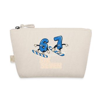 Six Seven 67 Snowboard Winter Sports - Organic Pouch - nature - Front