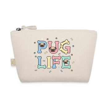 Pug Life Cute Pug Dog Design for Animal Lovers - Organic Pouch - nature - Front