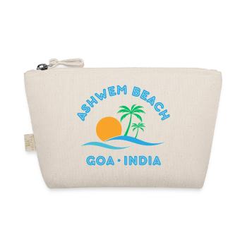 Ashwem Beach Goa Sunset Palm - Organic Pouch - nature - Front