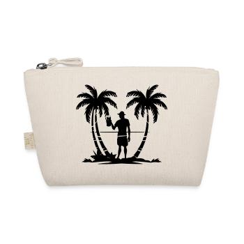Holiday Palm Trees Beach Silhouette - Organic Pouch - nature - Front