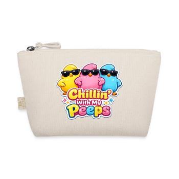 Chillin with my Peeps Happy Easter Easter Chick - Organic Pouch - nature - Front