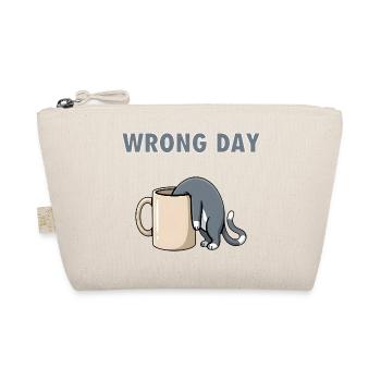 Wrong Day Cat – Lustiges Bad Day Coffee Meme - Bio-Täschchen - Natur - Vorne
