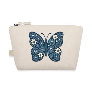 Fleurs Bleues Papillon Floral - Trousse biologique - nature - Devant