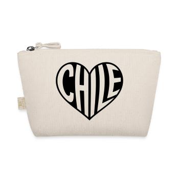 Chile Herz Typografie  - Bio-Täschchen - Natur - Vorne