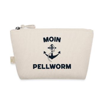 Moin Pellworm – Maritimes Anker-Design - Bio-Täschchen - Natur - Vorne
