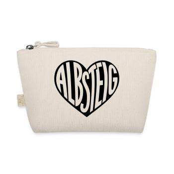 Albsteig, Black Forest Heart Typography - Organic Pouch - nature - Front