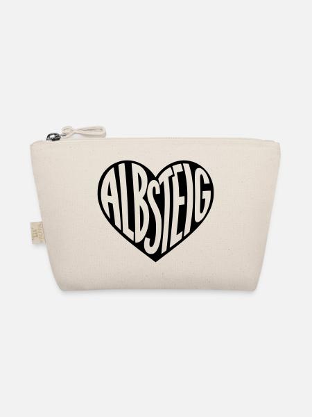 Albsteig, Schwarzwald Herz Typografie - Bio-Täschchen - Natur - Vorne