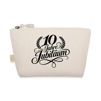 10 Jahre Jubiläum Lorbeer Schwarz - Bio-Täschchen - Natur - Vorne