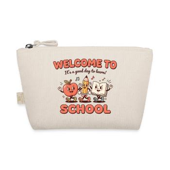 Bienvenue dans le design scolaire – Einschulung Kinder - Trousse biologique - nature - Devant