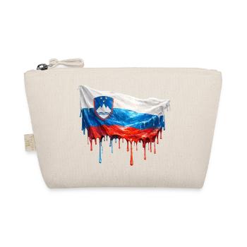 Melting Slovenia Flag Art Print - Organic Pouch - nature - Front