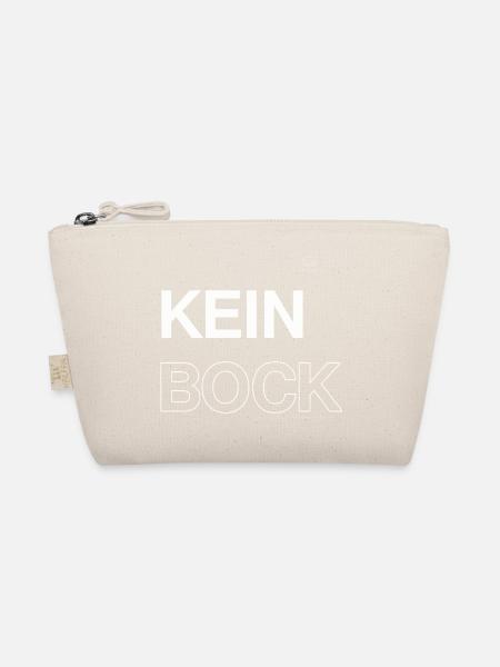 Kein Bock Kontrast-Statement - Bio-Täschchen - Natur